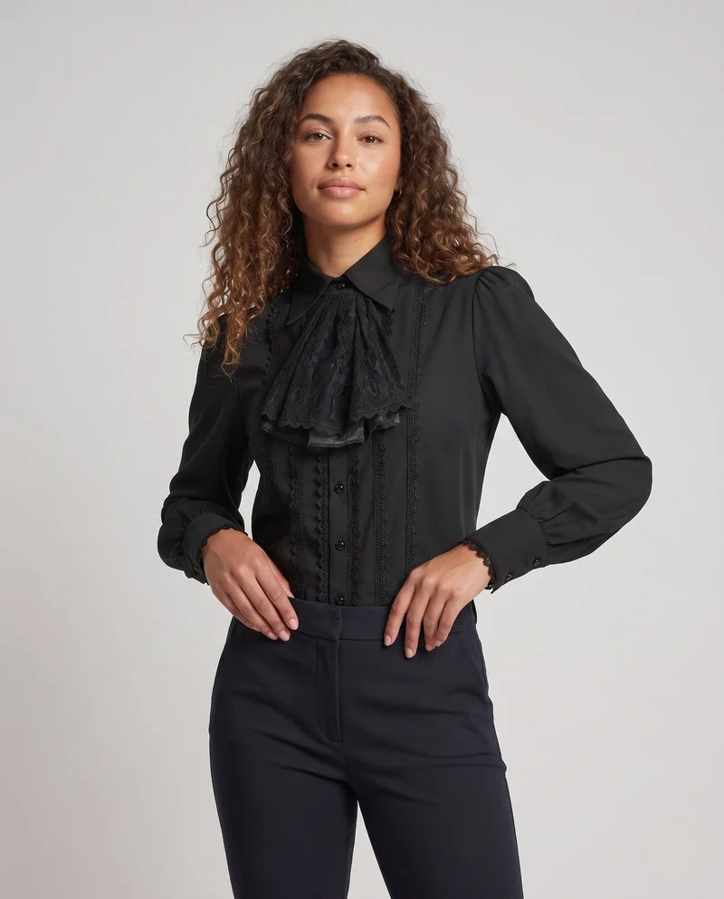 Damen elegantes Top mit floralem Design und asymmetrischem Saum Nord Taschen