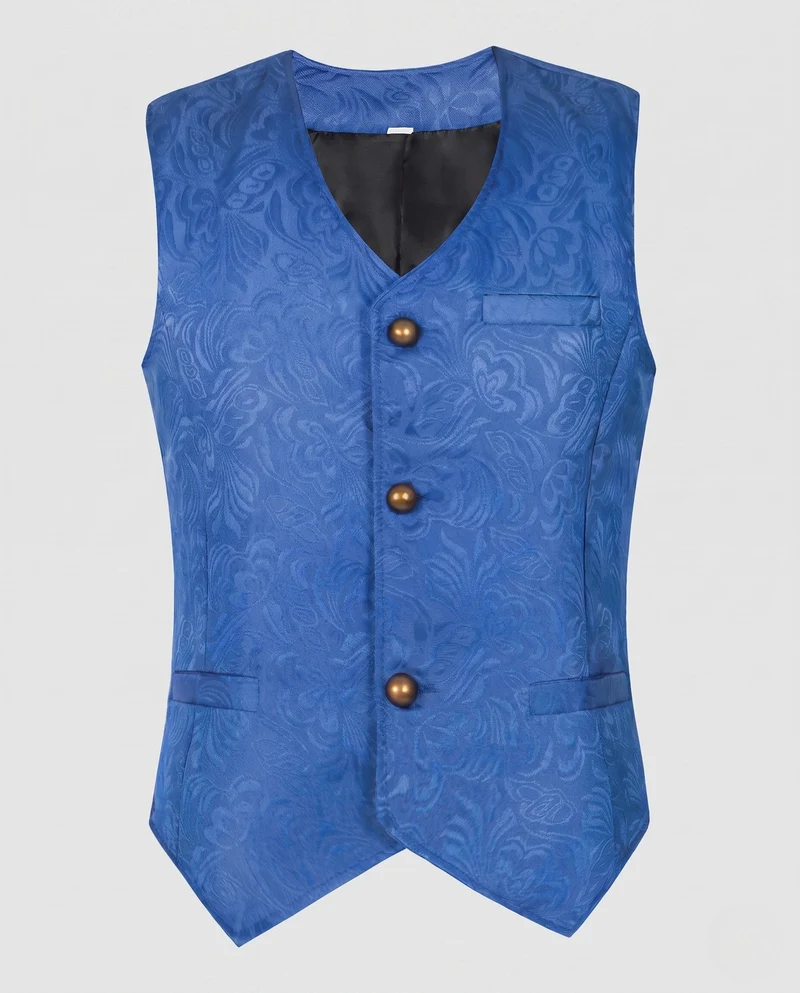 Damen eleganten Weste mit Blumenmustern und verzierten Knöpfen Nord Taschen