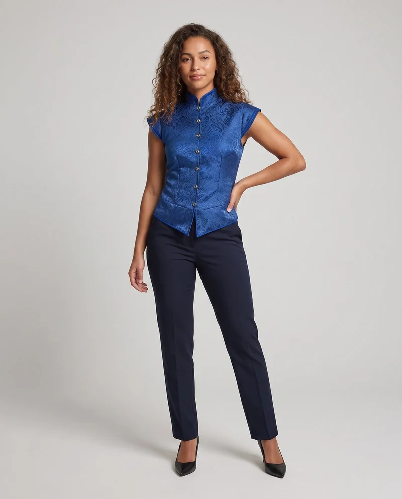 Damen elegantes Vest mit aufwendigem Design und feinen Details Nord Taschen