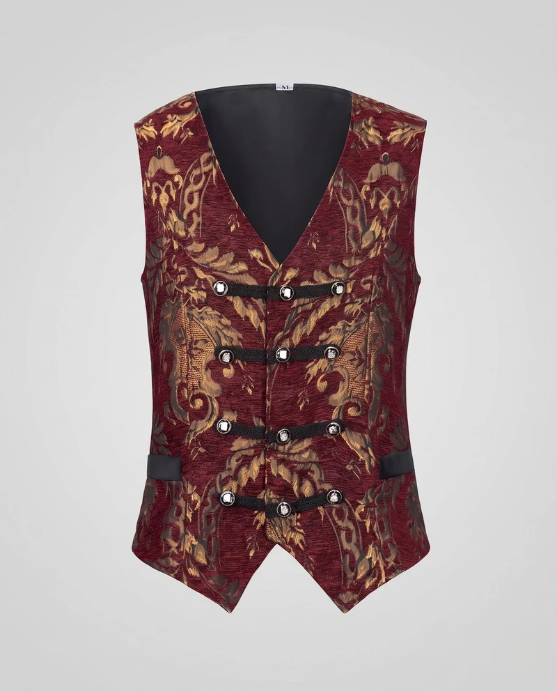Damen elegantes Weste mit aufwendigen Verzierungen und edlem Knopfverschluss Nord Taschen