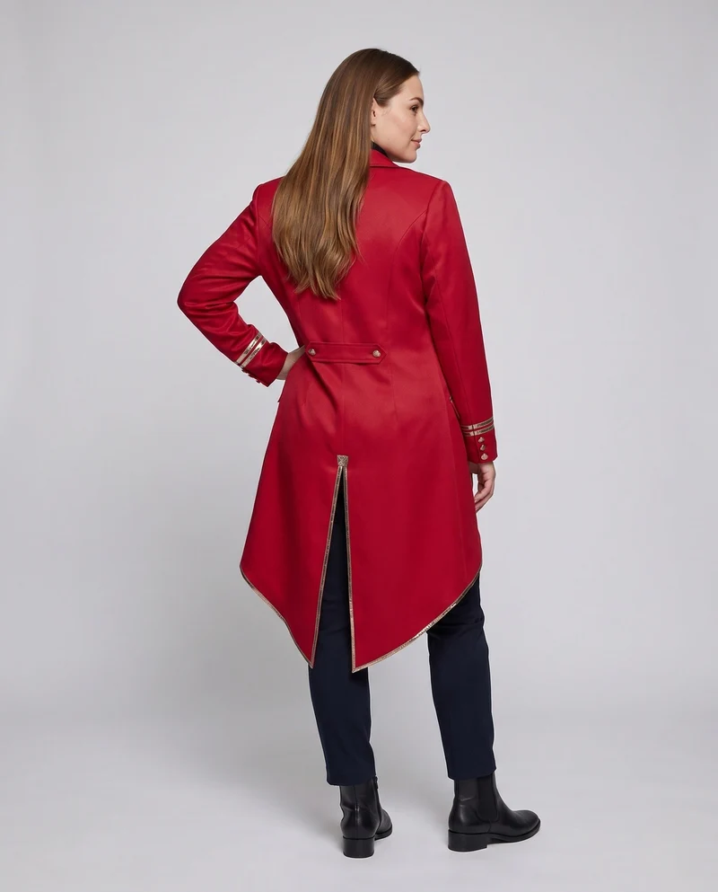 Damen Eleganter Blazer Mantel mit goldenem Detail Nord Taschen