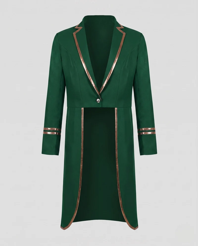 Damen Eleganter Blazer Mantel mit goldenem Detail Nord Taschen