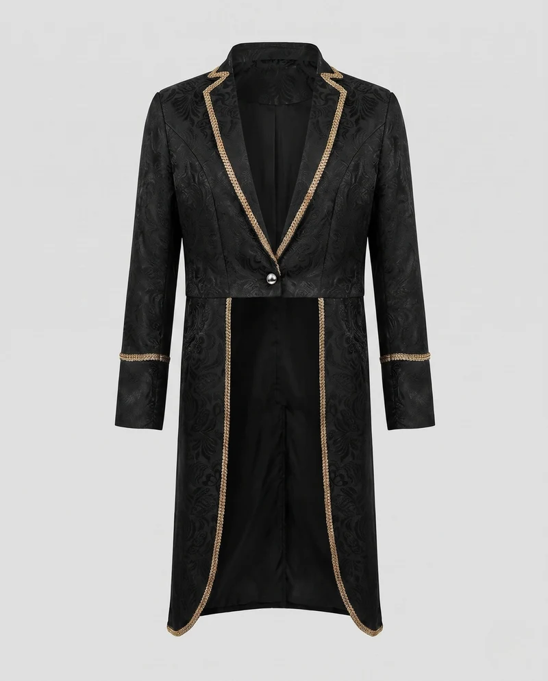 Damen Eleganter Blazer Mantel mit goldenem Detail Nord Taschen