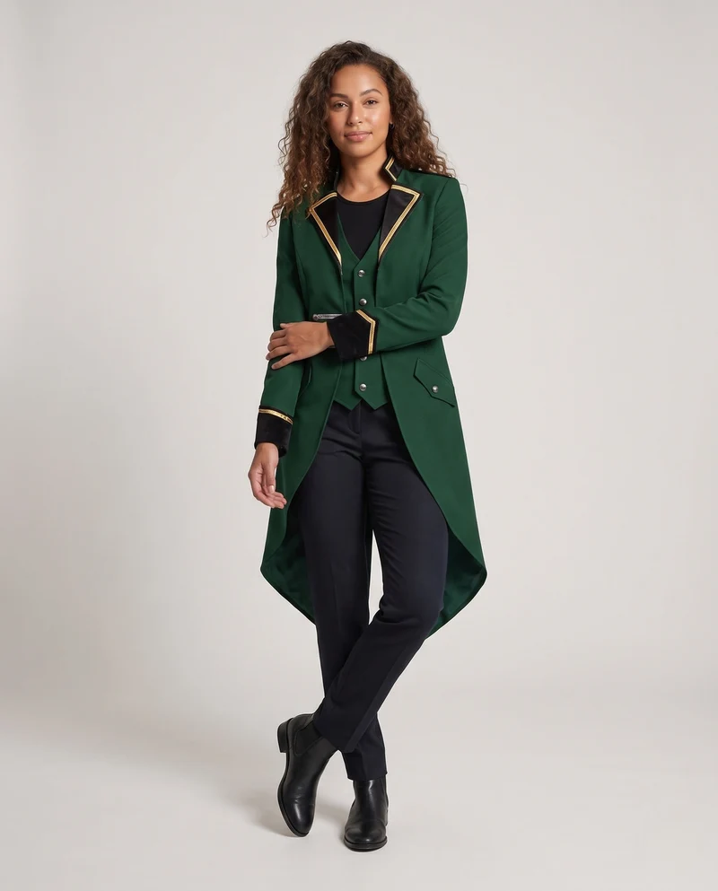 Damen elegante Frackjacke mit asymmetrischen Details und königlichen Akzenten Nord Taschen