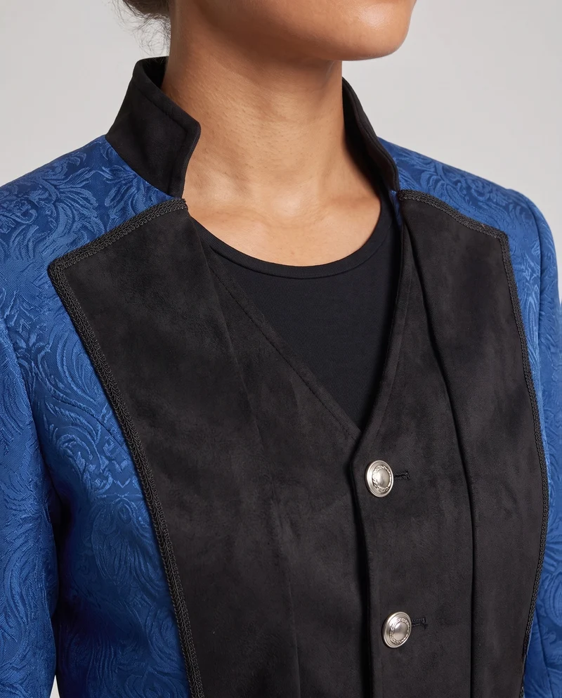 Damen elegante Frack mit zarten Verzierungen und asymmetrischem Schnitt Nord Taschen