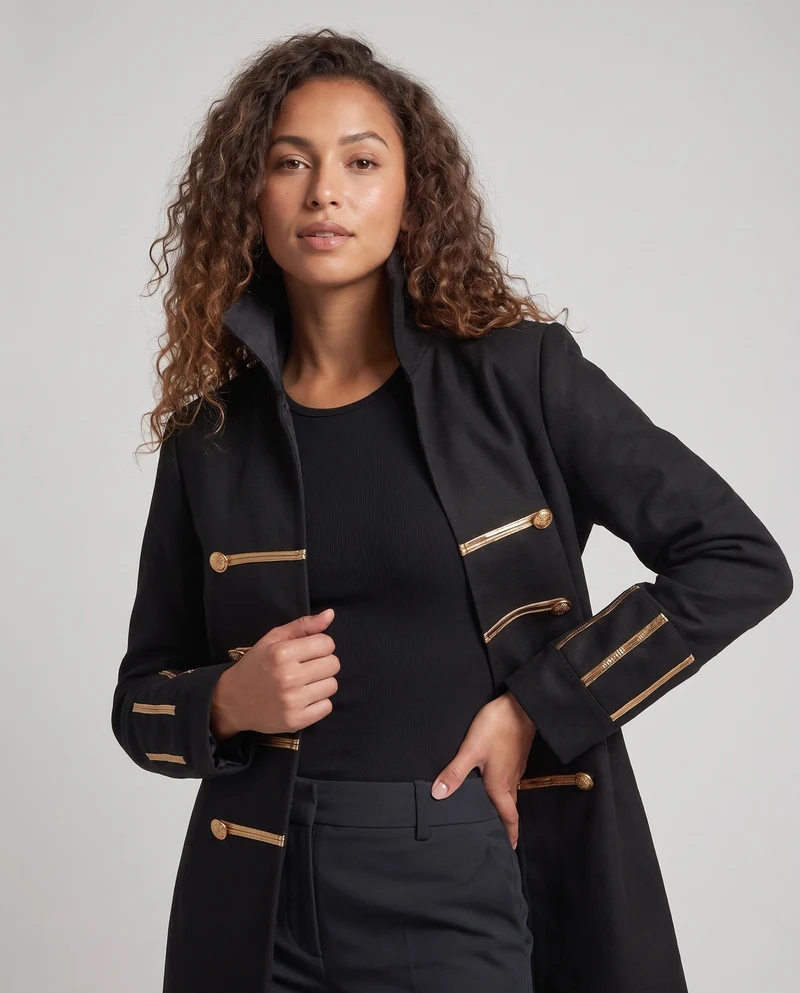 Damen elegante Frack mit goldenen Verzierungen Nord Taschen