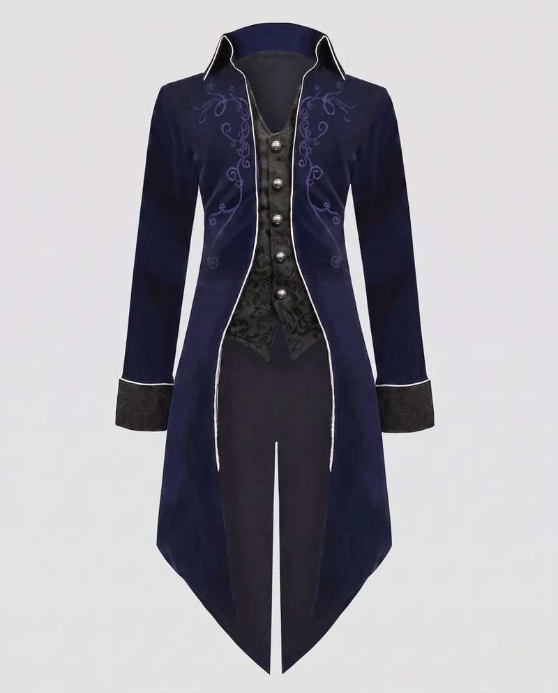 Damen elegante Frackjacke mit aufwändigen Verzierungen und asymmetrischem Schnitt Nord Taschen
