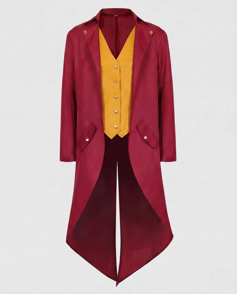 Damen elegante Frackjacke mit asymmetrischem Saum und goldenen Akzenten Nord Taschen