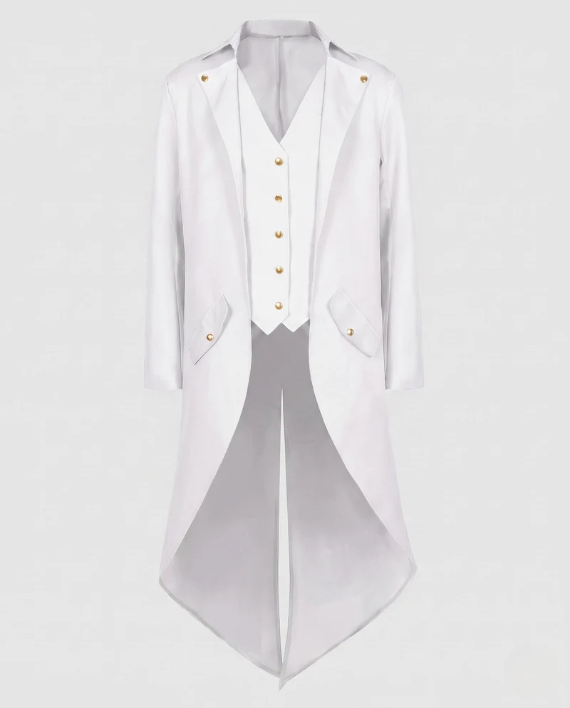 Damen elegante Frackjacke mit asymmetrischem Saum und goldenen Akzenten Nord Taschen