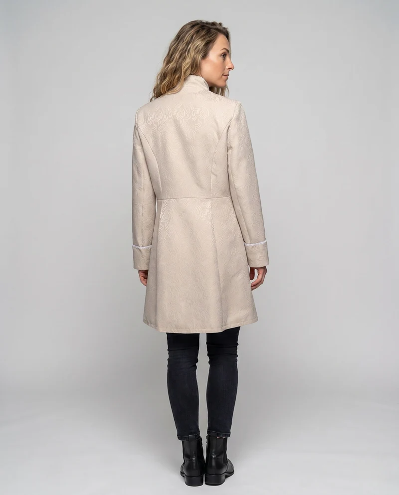 Damen elegante historische Frack mit dekorativen Knopfdetails Nord Taschen