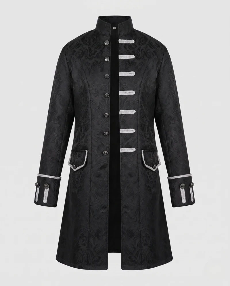 Damen elegante historische Frack mit dekorativen Knopfdetails Nord Taschen