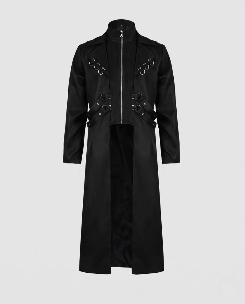 Damen eleganter Kapuzenmantel mit aufwändigen Schnallen und femininer Silhouette Nord Taschen