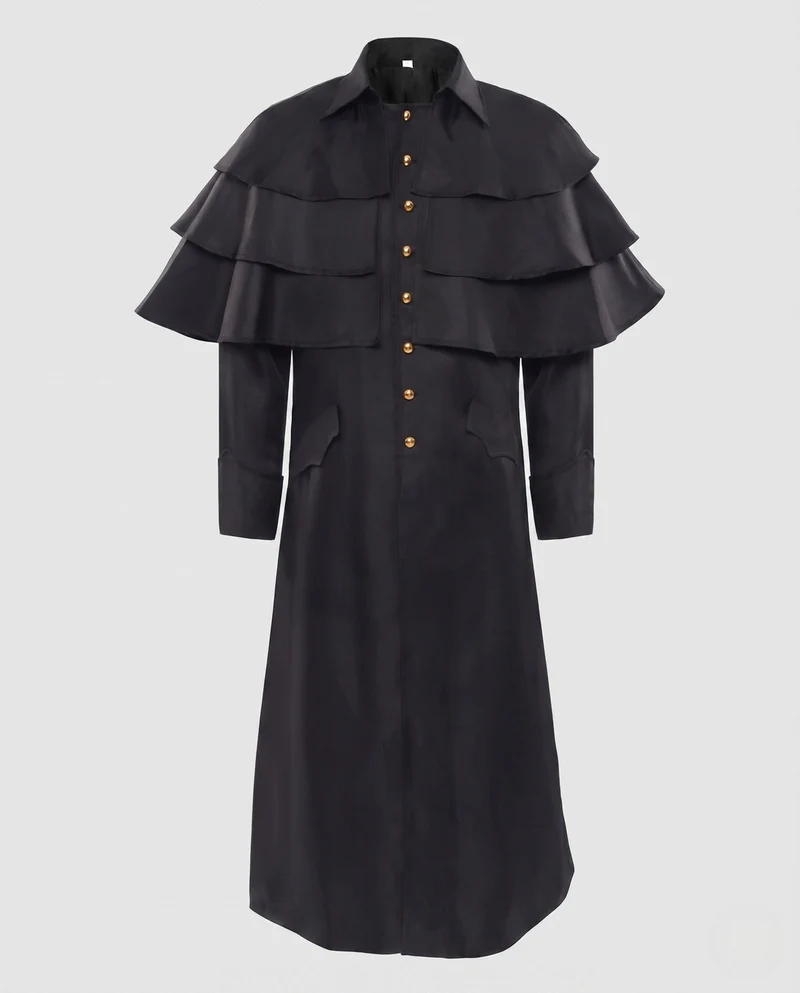 Damen eleganter Kapuzenmantel mit Rüschenelementen Nord Taschen