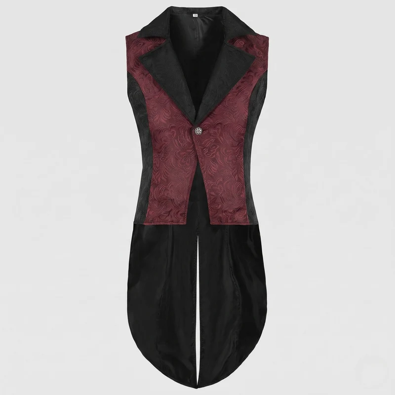 Damen elegante, taillierte Frack mit Floral Muster und asymmetrischem Saum Nord Taschen