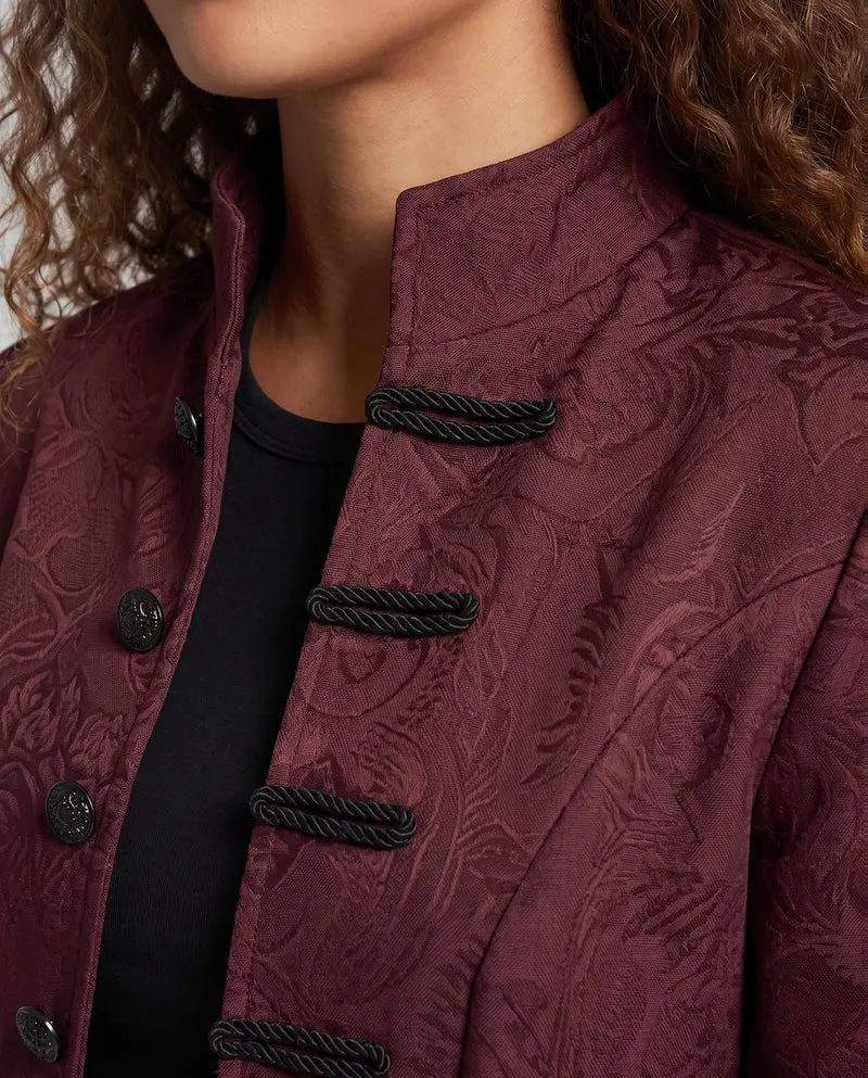 Damen eleganter maßgeschneiderter gesteppter Mantel mit komplexem Muster Nord Taschen