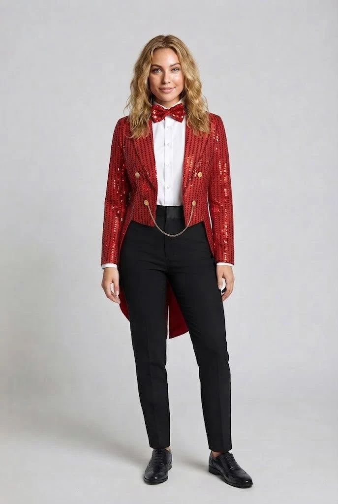 Frauen festlichen Glitzer Blazer Nord Taschen
