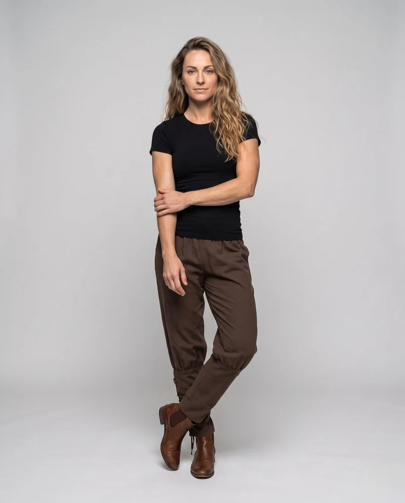 Damen Freizeit-Hose mit verstellbaren Seitenschnüren Nord Taschen