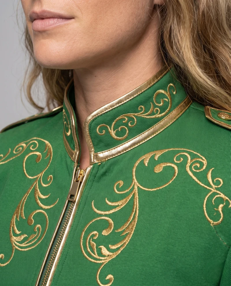 Damen historisches Kostümjacke mit aufwendigen Verzierungen Nord Taschen