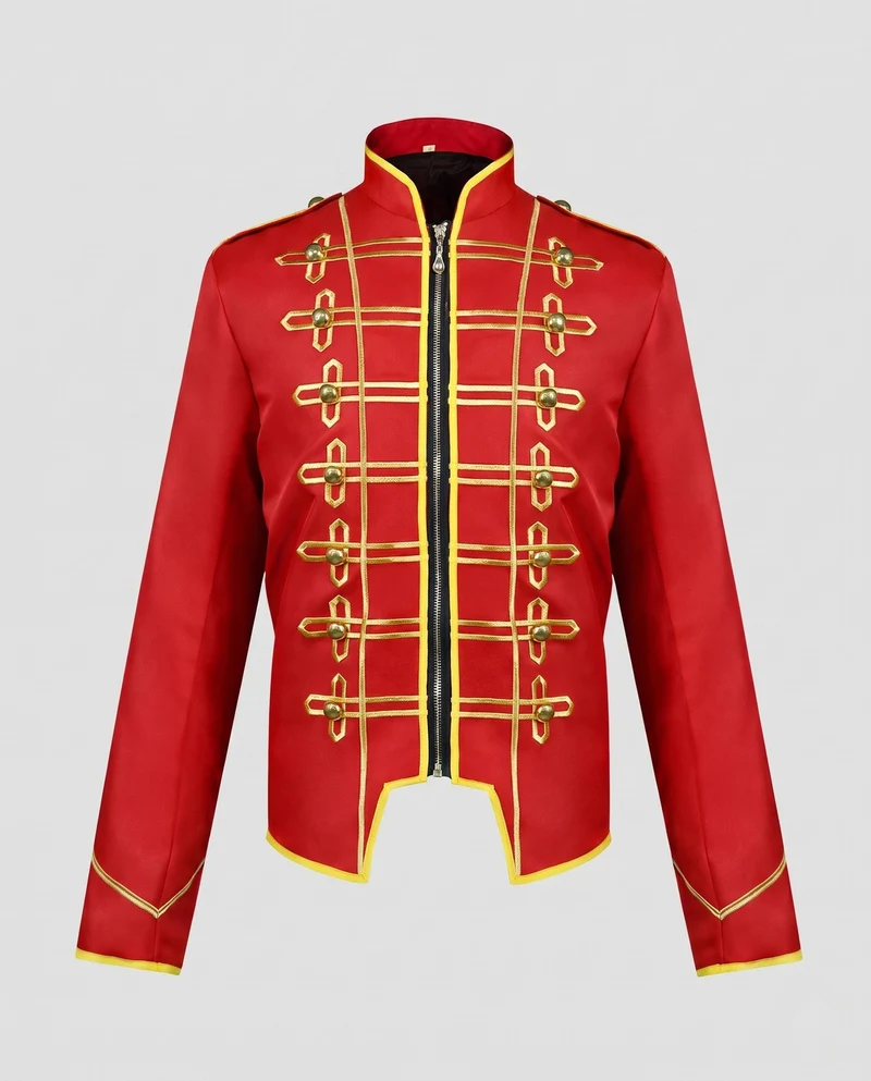 Frauen historische Militärjacke mit goldenen Verzierungen Nord Taschen