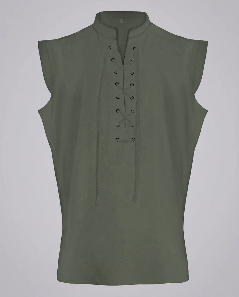Damen historische mittelalterliche Bluse mit Schnürung Nord Taschen