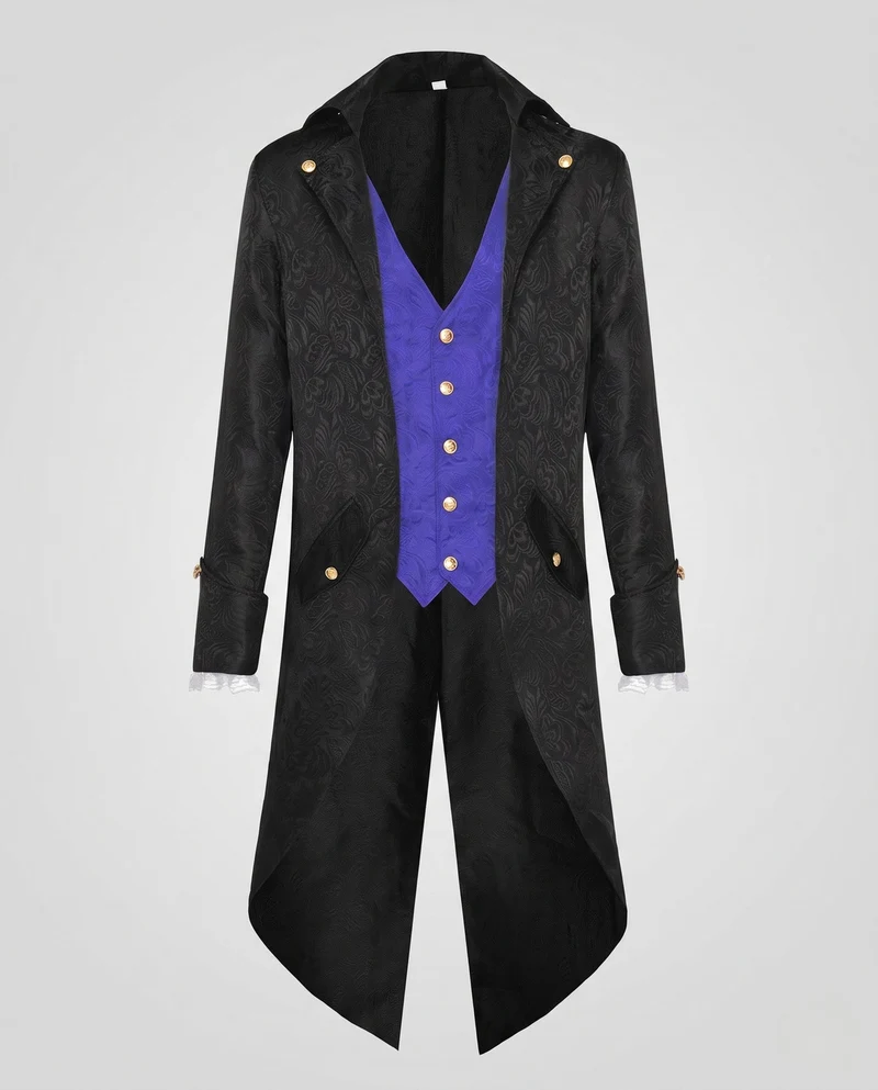 Damen historische Frockcoat mit detaillierten goldenen Verzierungen Nord Taschen