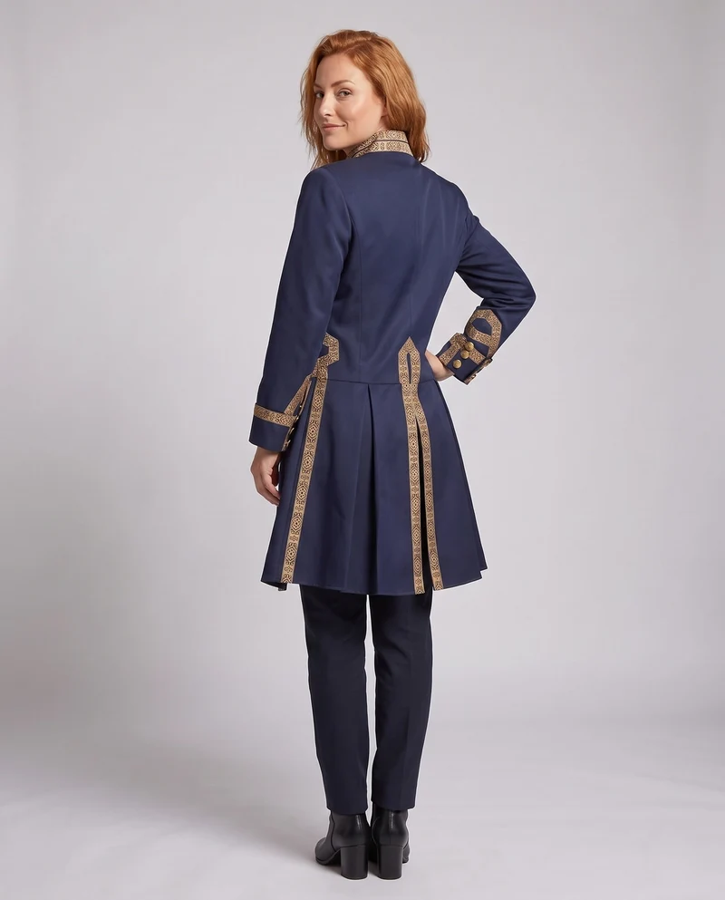 Damen historische Frack mit luxuriösen goldenen Details Nord Taschen