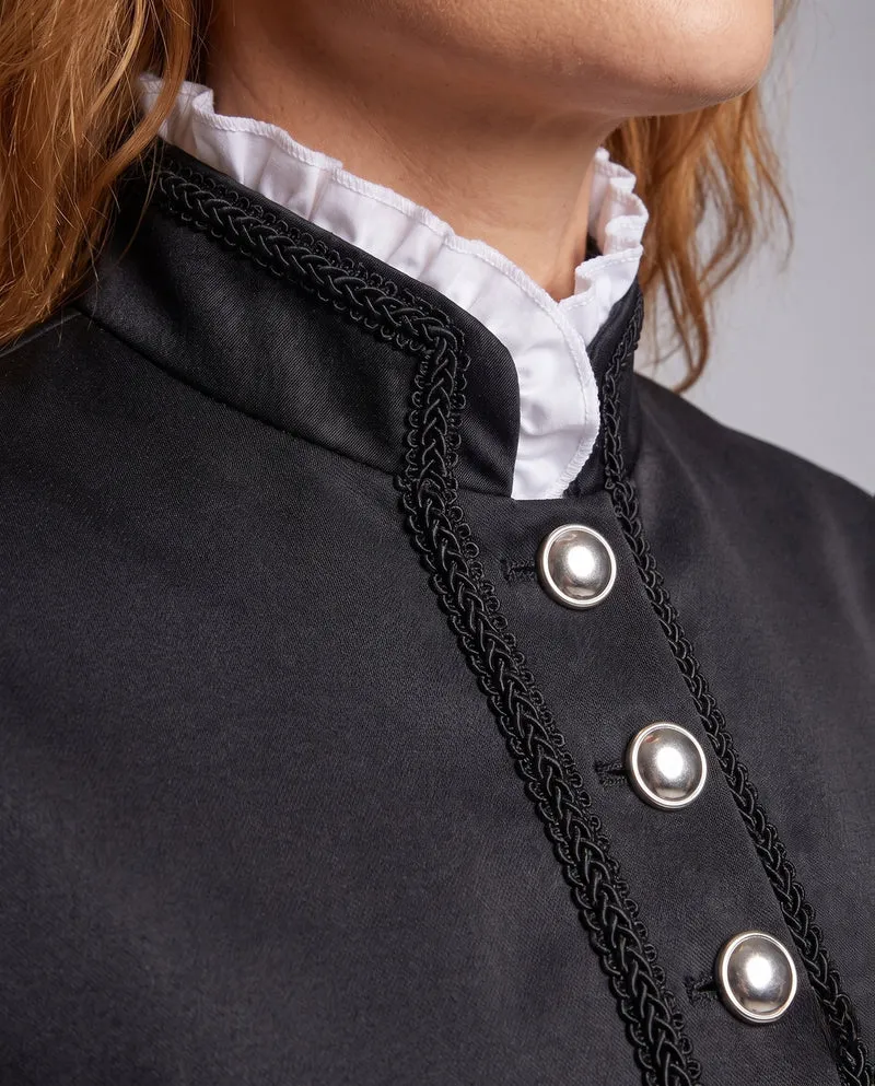 Damen historische Frack mit verzierten Knöpfen und elegantem Schnitt Nord Taschen