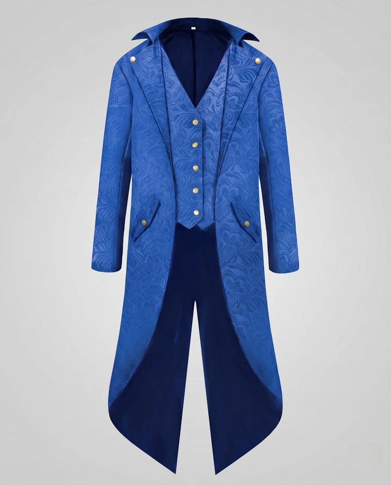 Damen historische Frack mit zartem floralen Muster und eleganten Knöpfen Nord Taschen