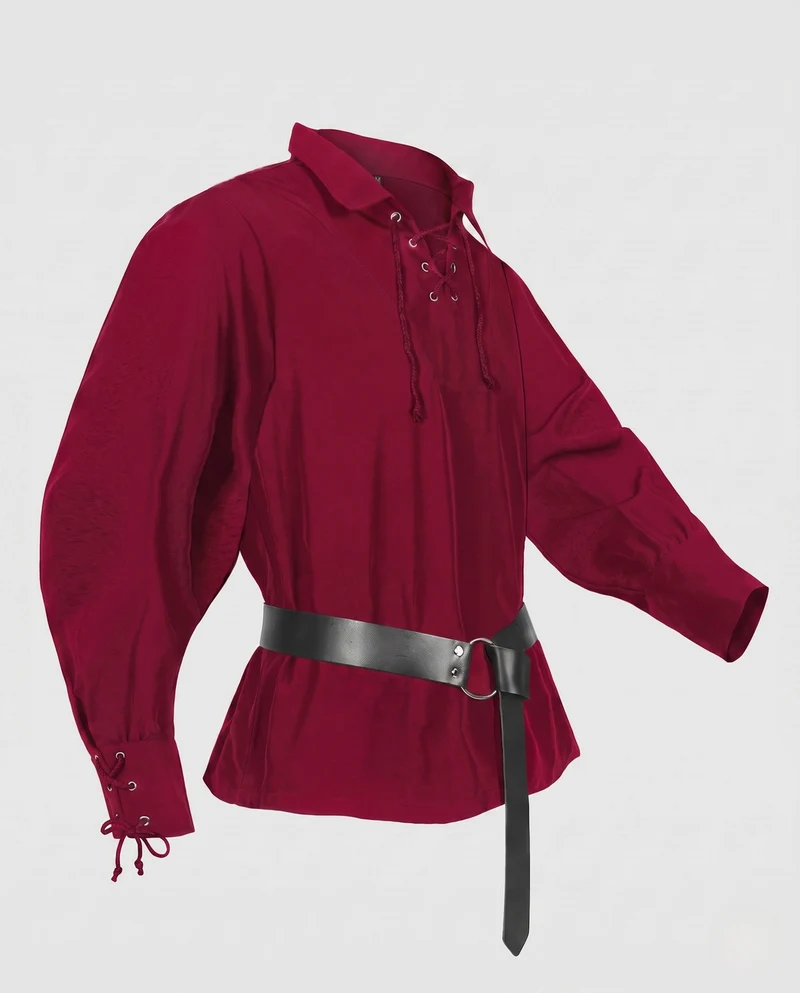 Damen historische Bluse mit elegantem Schnürdesign Nord Taschen