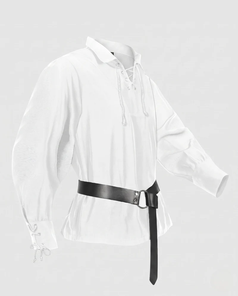 Damen historische Bluse mit elegantem Schnürdesign Nord Taschen