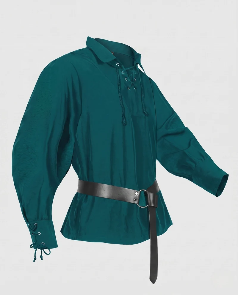 Damen historische Bluse mit elegantem Schnürdesign Nord Taschen