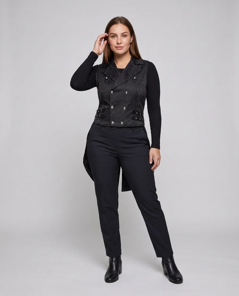 Frauen Hochwertiger Frack mit Blumenmustern und eleganten Details Nord Taschen