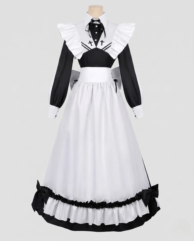 Damen Kostümkleid mit Rüschendetails und eleganten Accessoires Nord Taschen