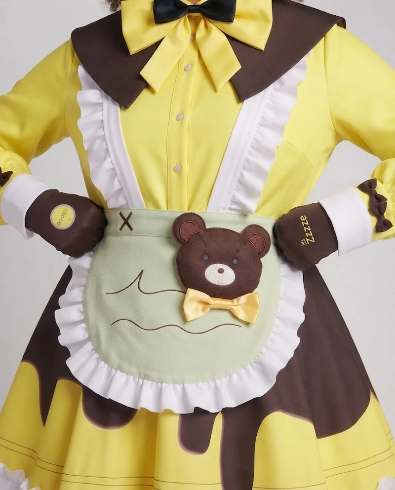 Damen Kostümkleid mit Tiermotiven und verschiedenen Accessoires Nord Taschen