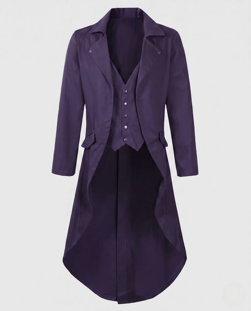 Damen Langmantel mit asymmetrischem Schnitt und aufwändigen Knopfdetails Nord Taschen