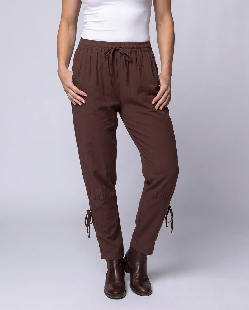 Damen Casual Chino-Hose mit verstellbaren Knöchelriemen Nord Taschen
