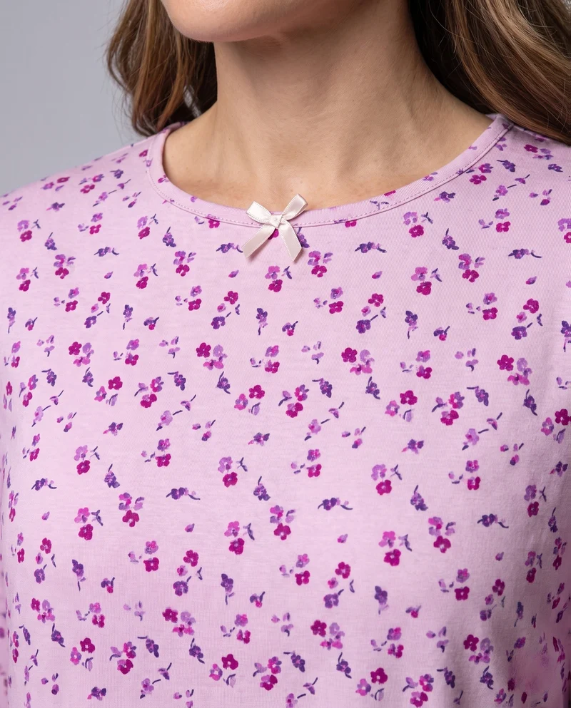 Damen Freizeit Blumen Kleid mit Rüschendetails Nord Taschen