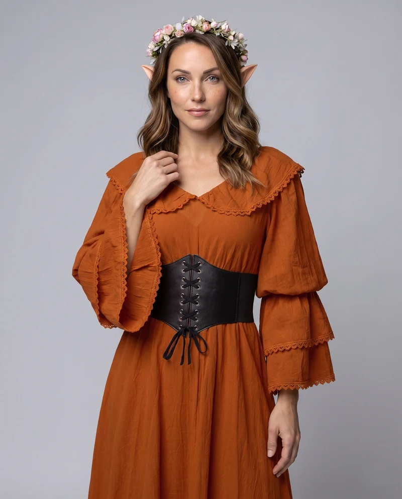 Romantisches Maxikleid für Frauen mit Rüschendetails Nord Taschen