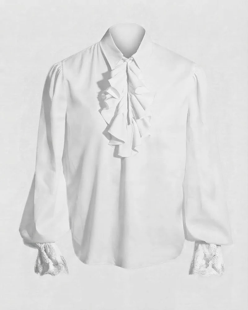 Damen Rüschbluse mit elegantem Kragenbereich Nord Taschen