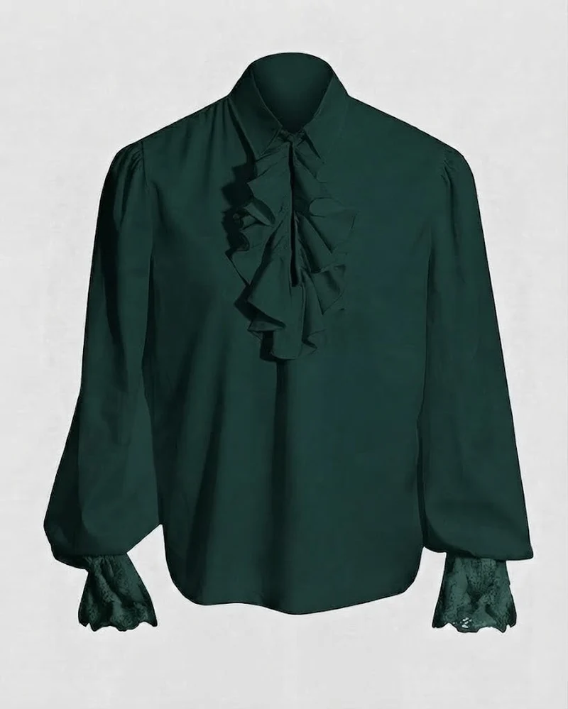 Damen Rüschbluse mit elegantem Kragenbereich Nord Taschen