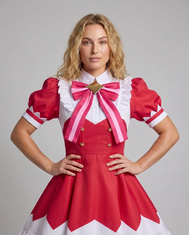 Damen stilvolles Cosplay-Kleid mit eleganten Rüschen und auffälligen Details Nord Taschen