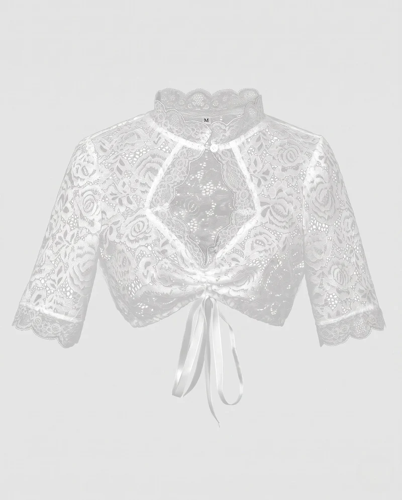 Damen Spitzen Bolero mit eleganter Schnürung Nord Taschen