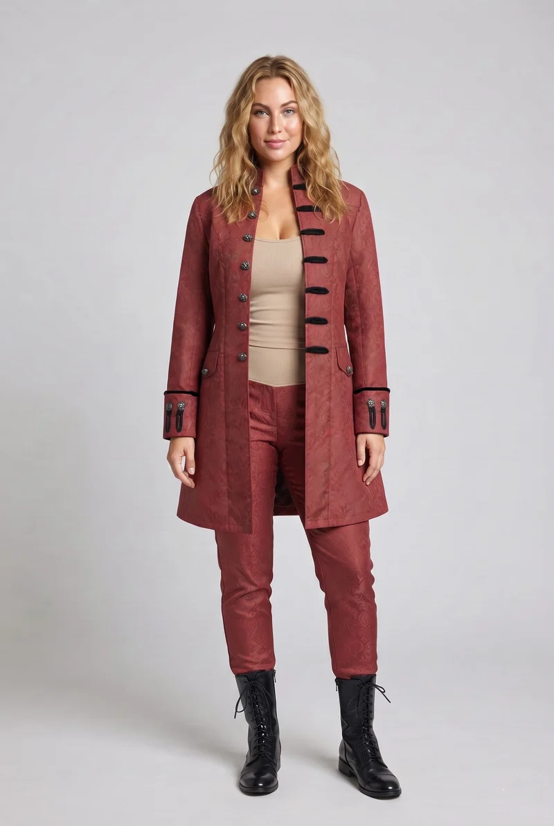 Damen stilvolles, elegantes Weste mit luxuriösen Verzierungen und asymmetrischem Schnitt Nord Taschen