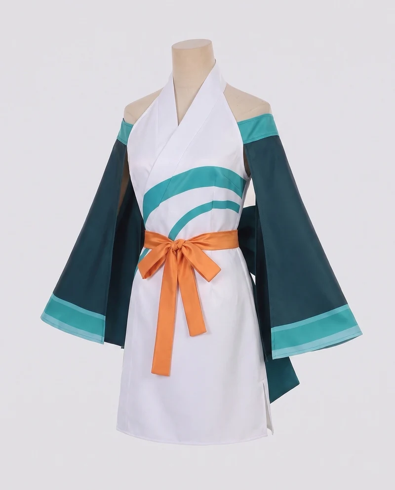 Damen traditionelle Kimono-Kleid mit blühenden Akzenten und fließenden Ärmeln Nord Taschen