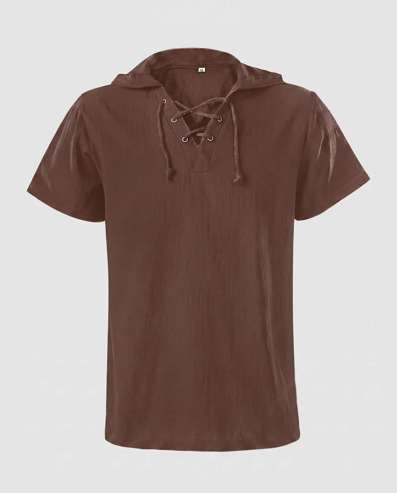 Herren Freizeitshirt mit Kapuze und Schnürung Nord Taschen