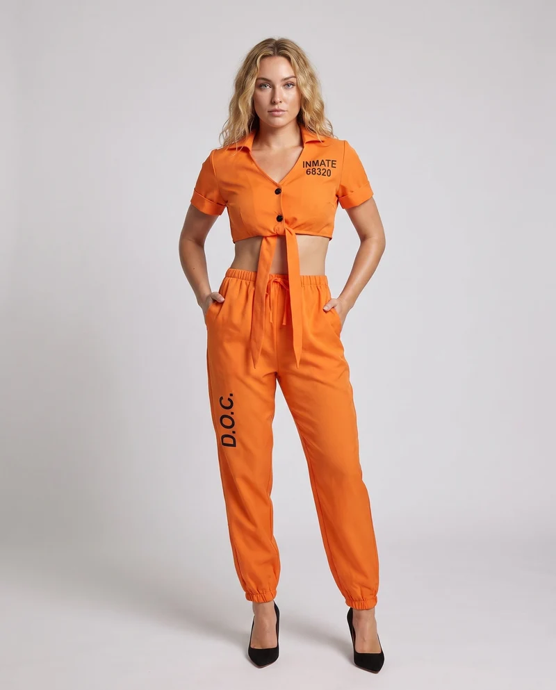 Damen cropped Overall mit schickem Bindegürtel Nord Taschen