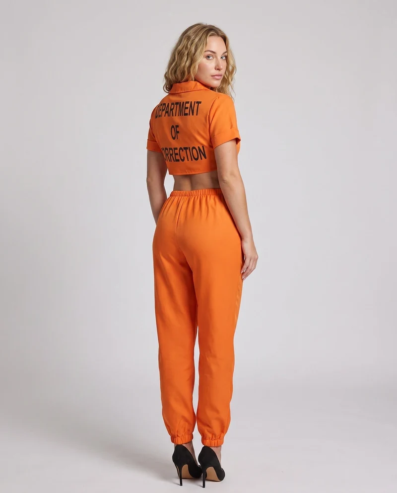 Damen cropped Overall mit schickem Bindegürtel Nord Taschen