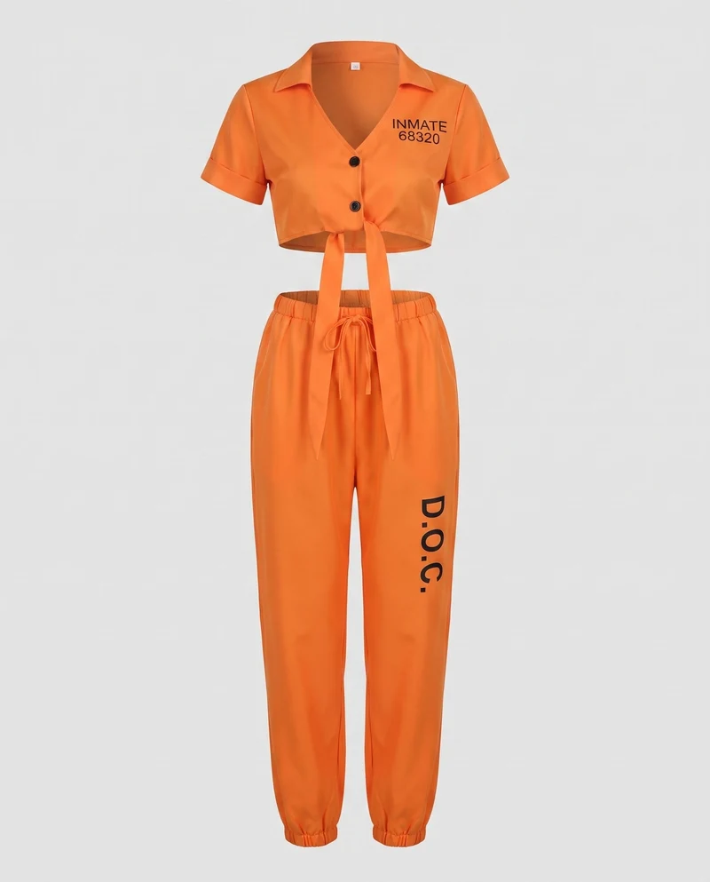 Damen cropped Overall mit schickem Bindegürtel Nord Taschen