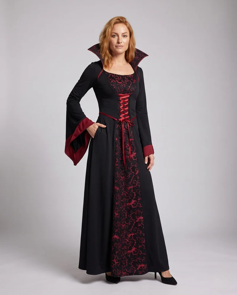 Frauen dramatisches Vampirkleid Nord Taschen