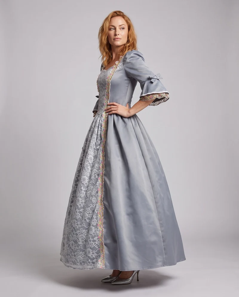Damen edles historisches Ballkleid Nord Taschen
